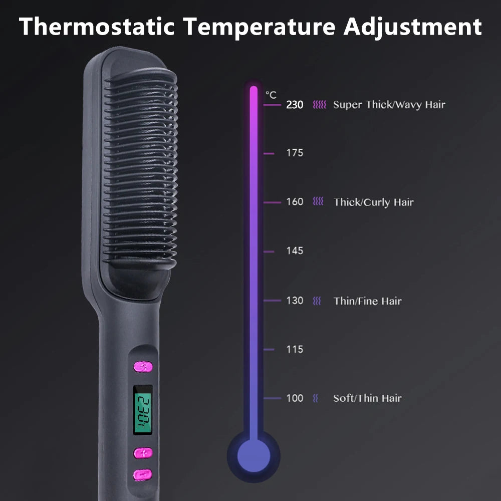 Electric Hot Comb Straight Hair Straightener