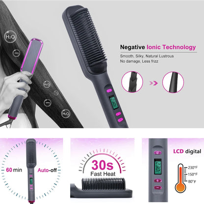 Electric Hot Comb Straight Hair Straightener