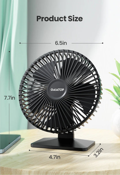 GAIATOP Desk Fan Portable