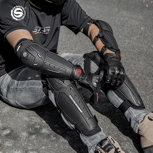 Star Field Knight Motorcycle Cycling Protective Set Knee and Elbow Pads 4 pieces