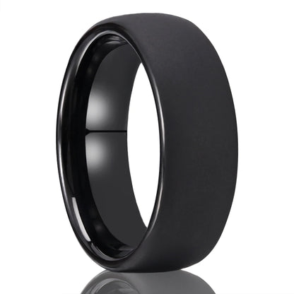 Black Tungsten Carbide Men's Ring 8mm