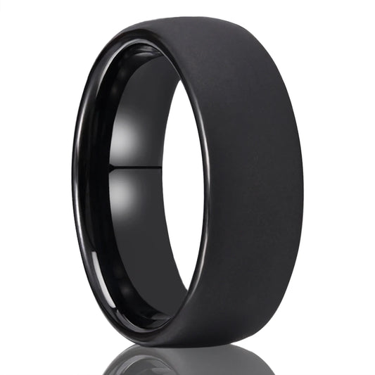 Black Tungsten Carbide Men's Ring 8mm