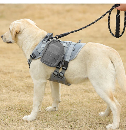 Tactical Dog Harness with Handle and Leash Military