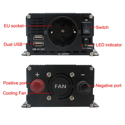 2600W/4000W Car Inverter DC12V AC220V Power Inversor LED Display