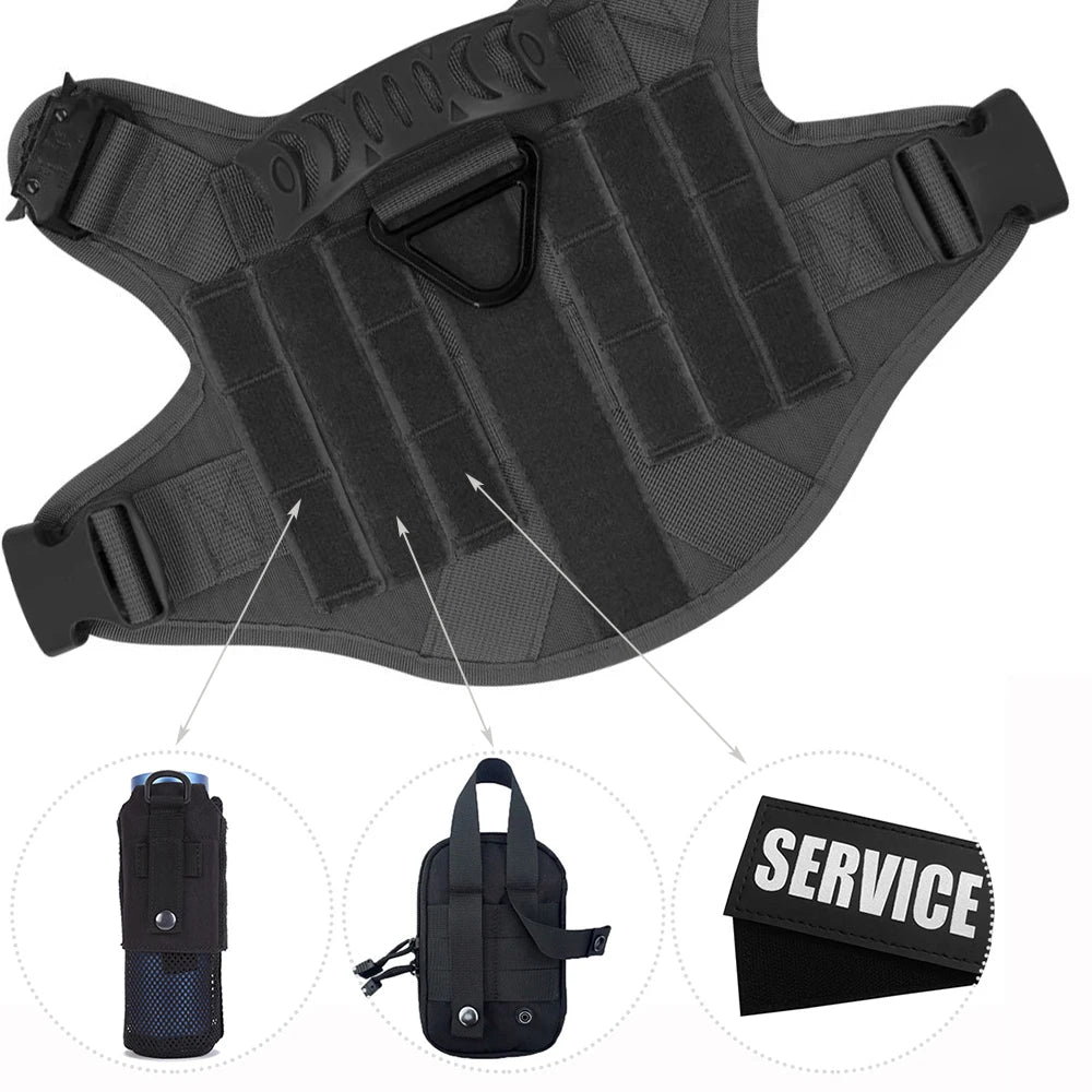 Military Large Dog Harness Pet German