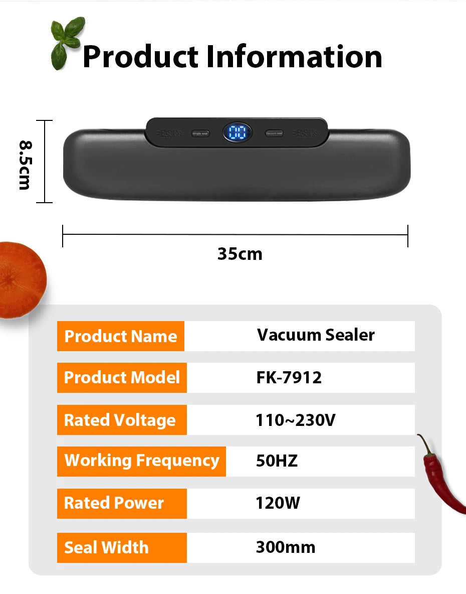Electric Food Vacuum Sealer Machine
