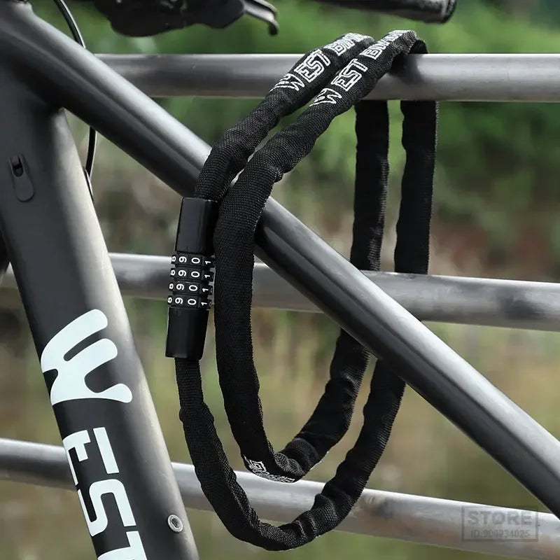 WEST BIKING Combination Bike Chain Lock