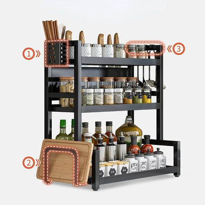 Kitchen Spice Rack Carbon Steel