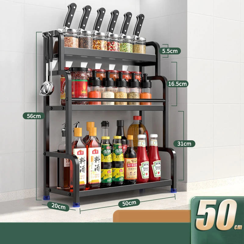 Kitchen Spice Rack Carbon Steel