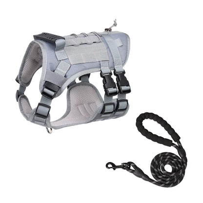 Tactical Dog Harness with Handle and Leash Military