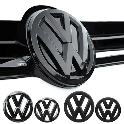 Car Glossy Black Front Grill Badges