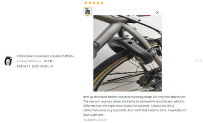 ETOOK Bike Horseshoe Lock Anti-Theft
