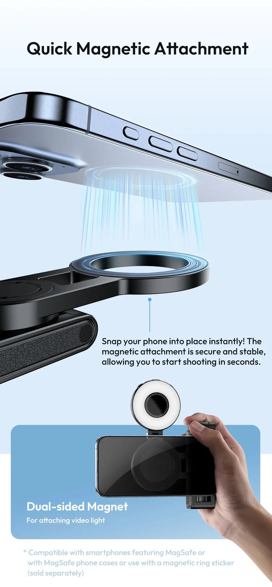 Magnetic Phone Tripod Wireless
