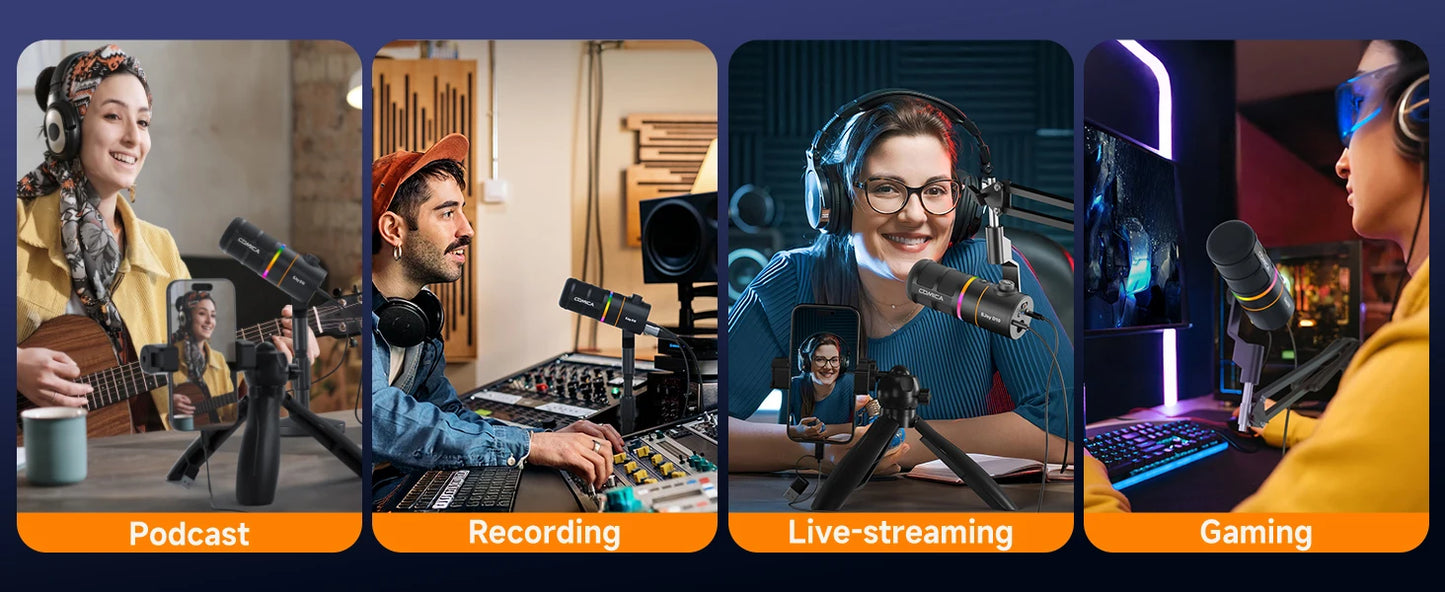RGB Dynamic Wired Microphone Gaming