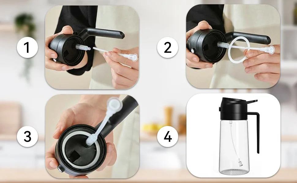 Oil Spray 2-in-1 Glass Household Kitchen Oil Spray