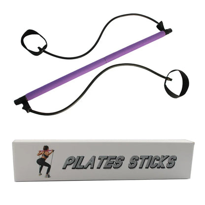 Yoga Pilates Bar Stick with Resistance Band