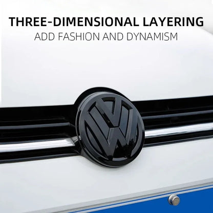 Car Glossy Black Front Grill Badges