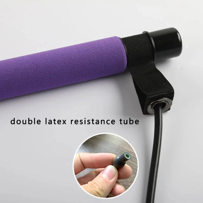 Yoga Pilates Bar Stick with Resistance Band