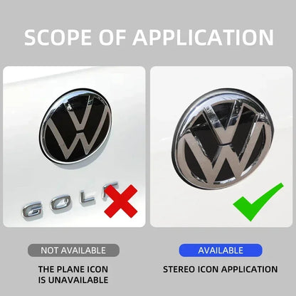 Car Glossy Black Front Grill Badges