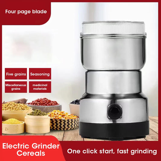Portable Electric 4 Blades Grinder Cereals Powerful