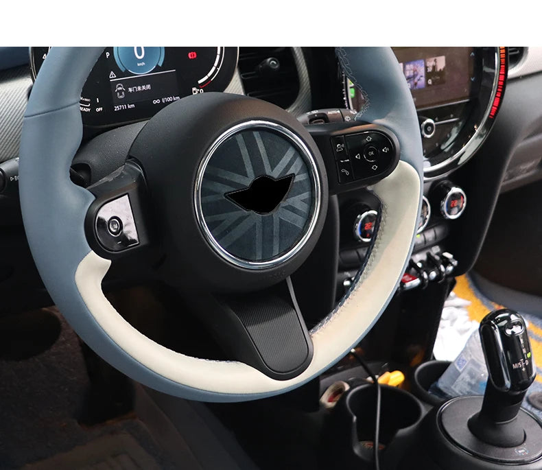 Italy Super Suede Car Steering Wheel Cover For Mini Cooper