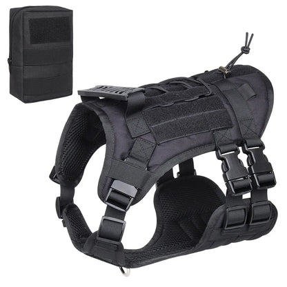 Tactical Dog Harness with Handle and Leash Military