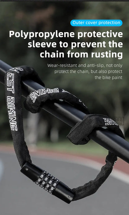 WEST BIKING Combination Bike Chain Lock