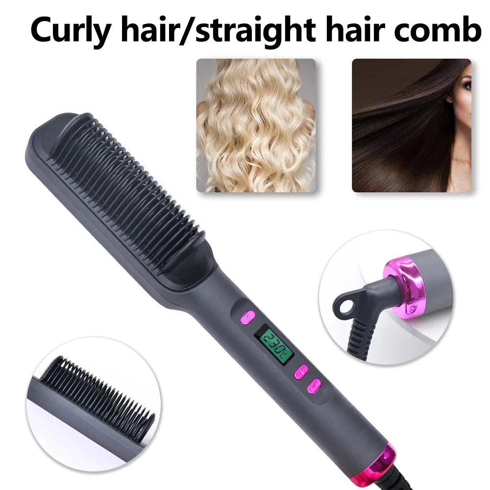 Electric Hot Comb Straight Hair Straightener