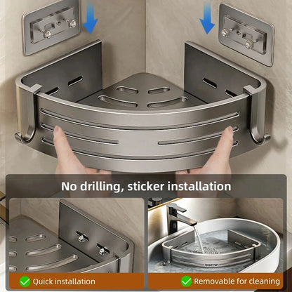 No Drill Bathroom Corner