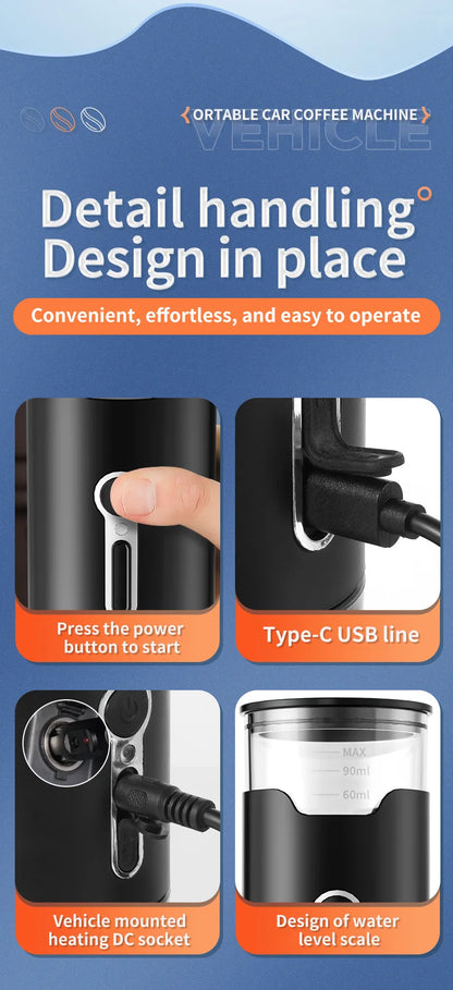 3-in-1 Portable Coffee Maker for Capsule Coffee