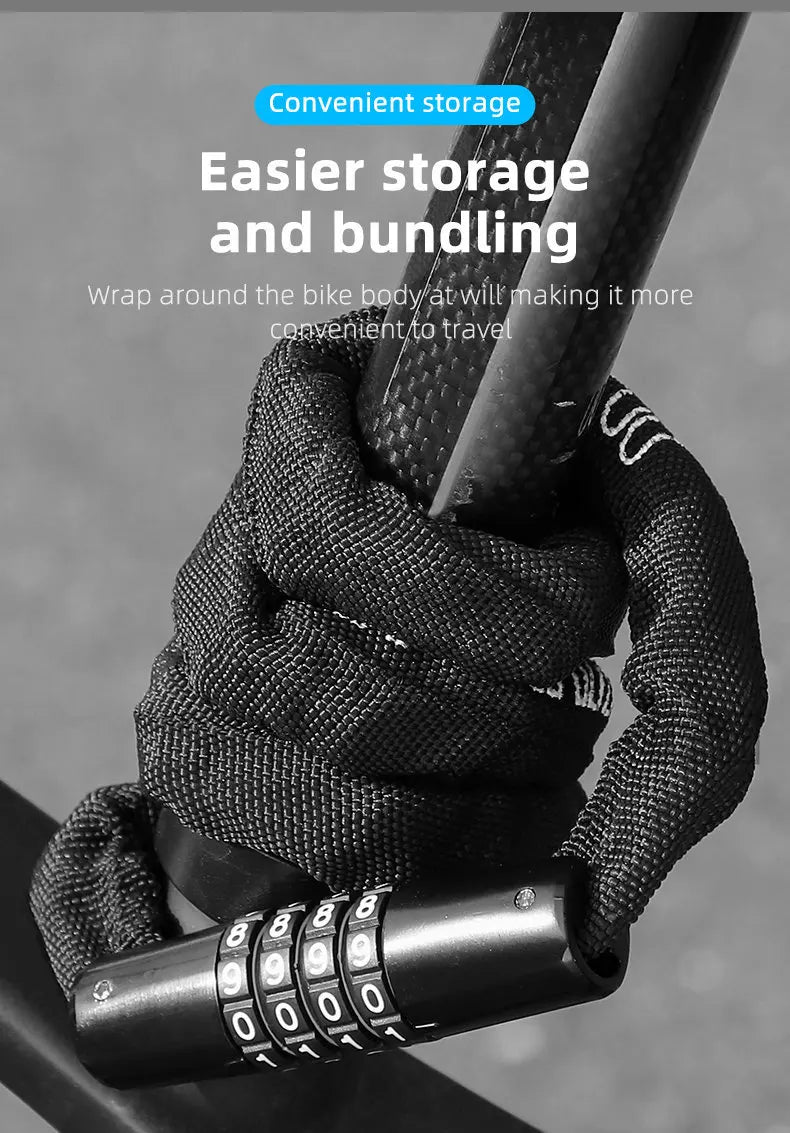 WEST BIKING Combination Bike Chain Lock