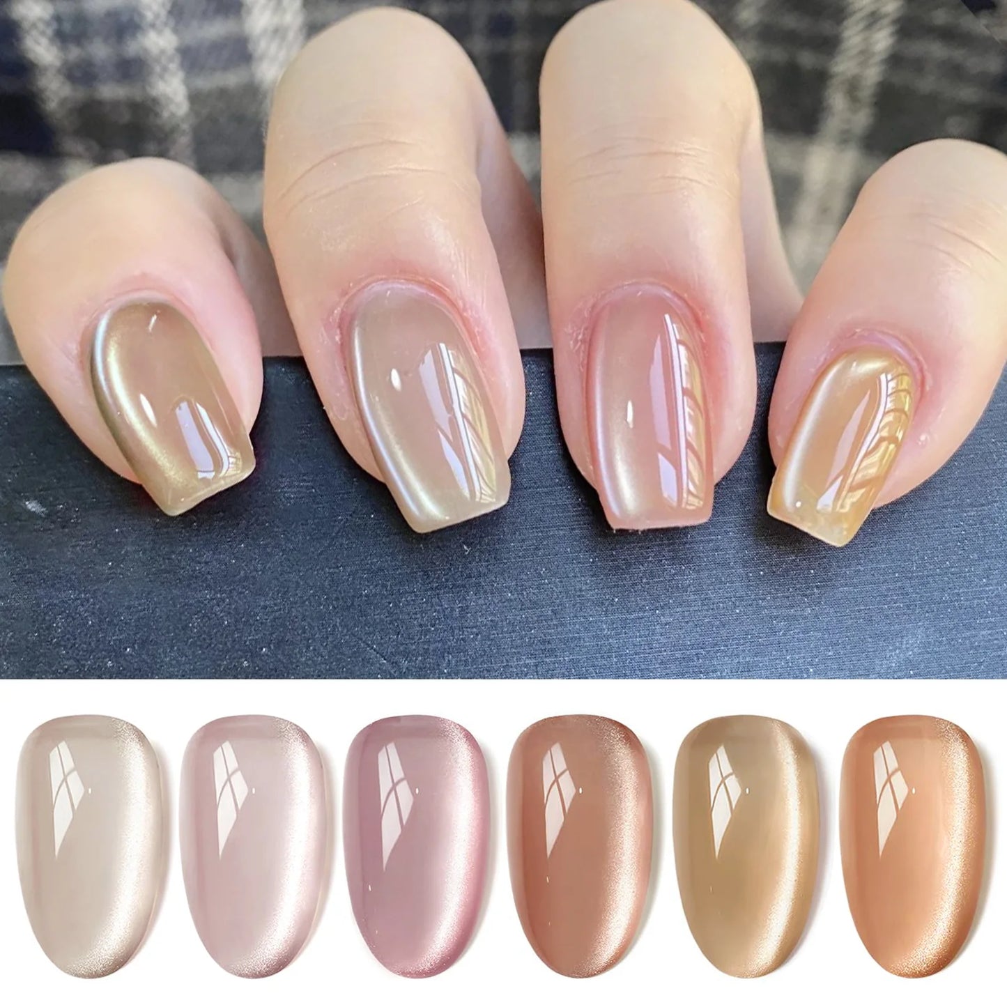 BORN PRETTY 6pcs/set Cat Magnetic Gel Nail