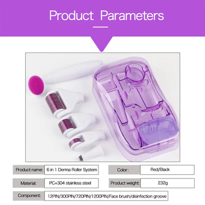 6 in 1 Microneedle Derma Roller Kit for Face Eye Body 3