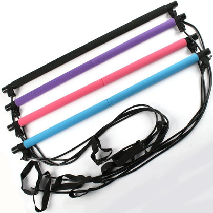 Yoga Pilates Bar Stick with Resistance Band