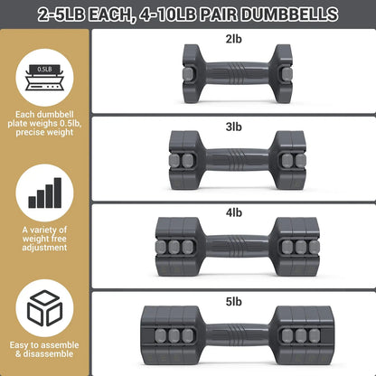 Sportneer Adjustable Dumbbells 4-in-1
