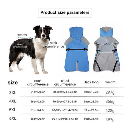 Dog Rain Jacket Hooded