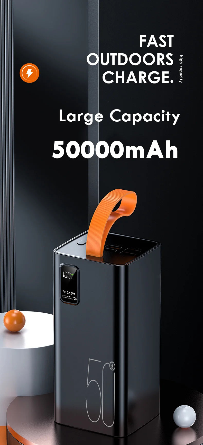 Large Capacity 20000mAh / 50000mAh Power Bank