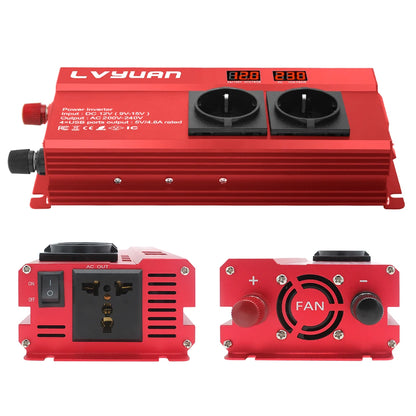 2600W/4000W Car Inverter DC12V AC220V Power Inversor LED Display