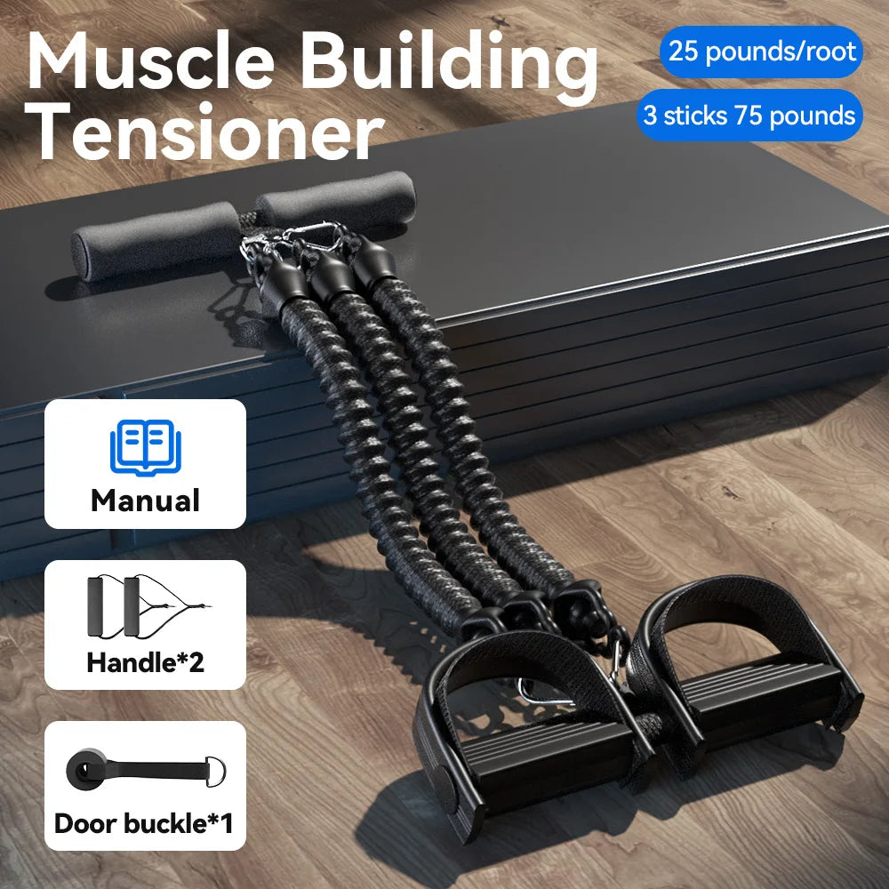 Man Tension Rope Woman Yoga