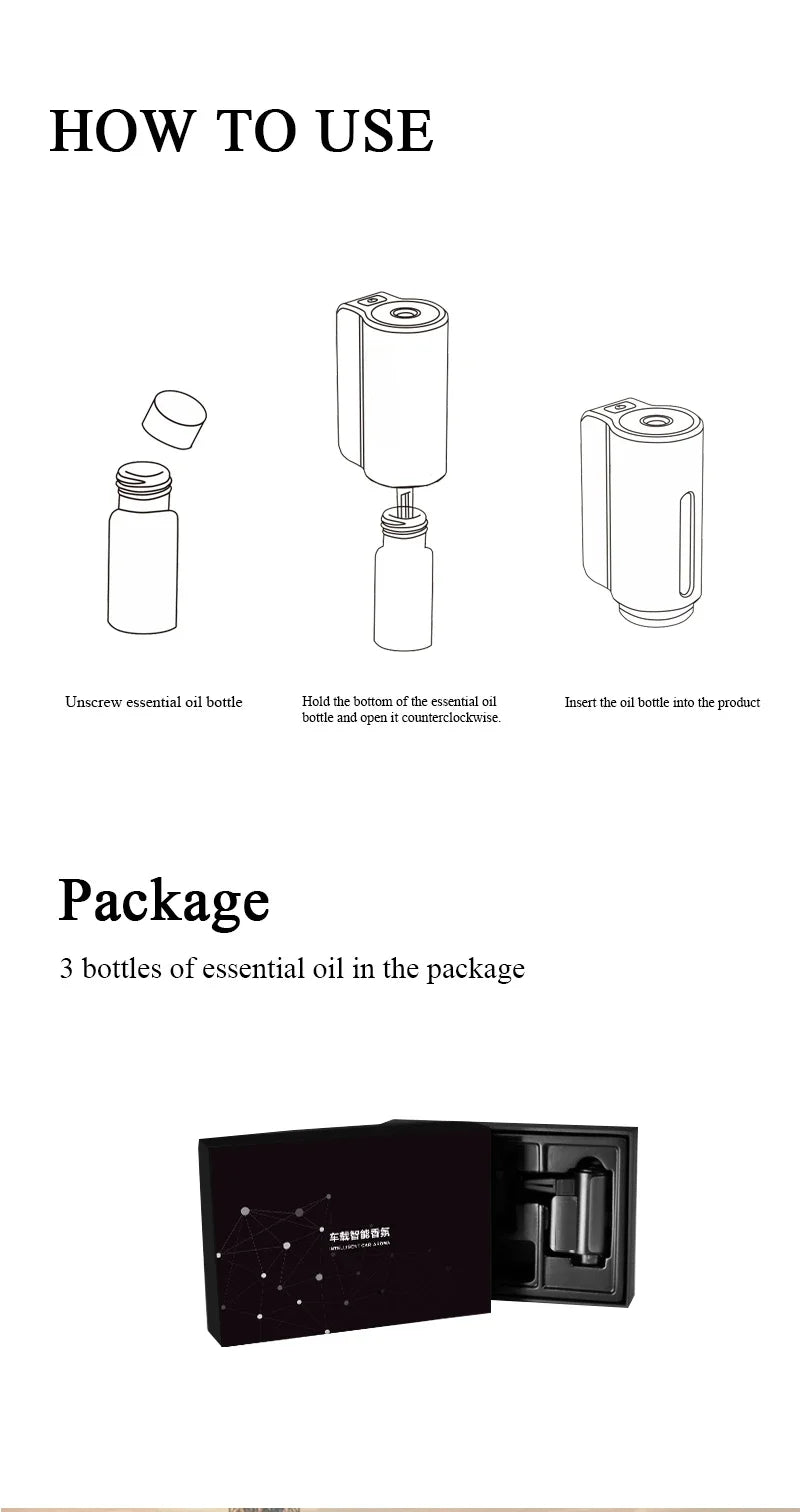 Electric Aroma Diffuser Air Freshener In The Car