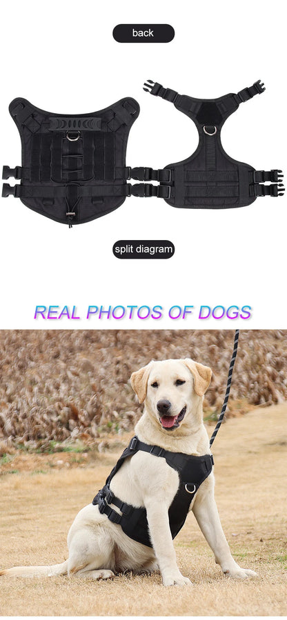 Tactical Dog Harness with Handle and Leash Military