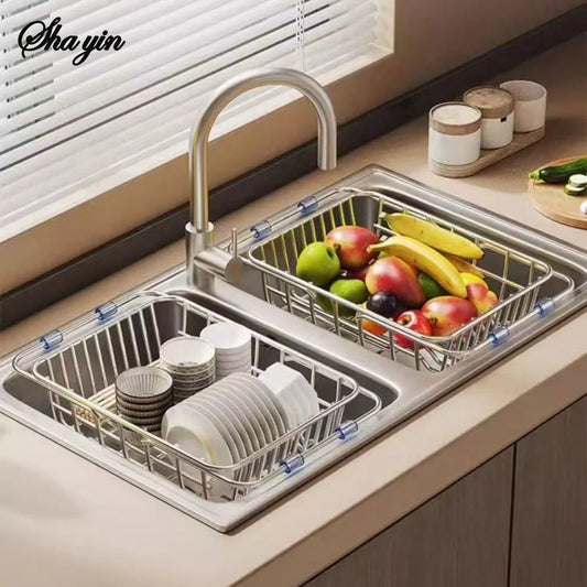 Household Stainless Steel Sink Drain Rack