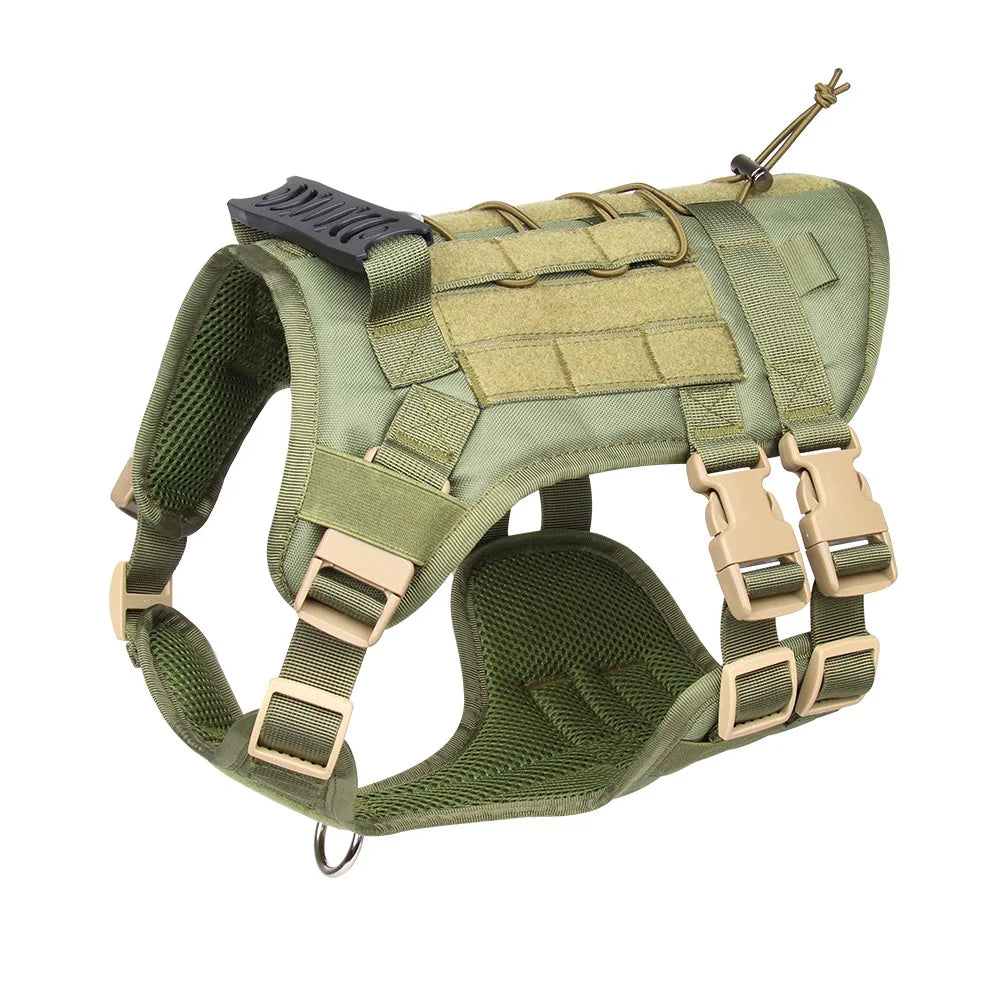 Tactical Dog Harness with Handle and Leash Military
