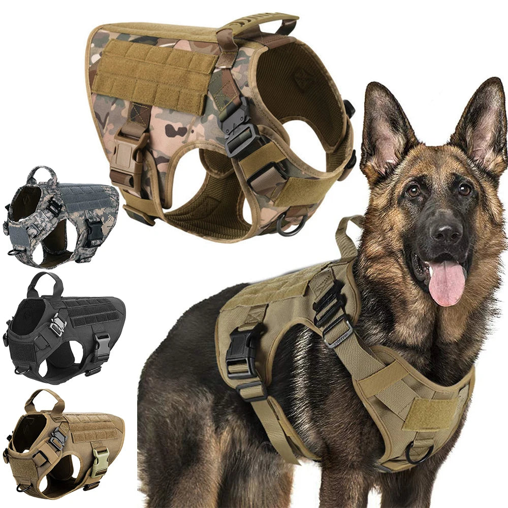 Military Large Dog Harness Pet German