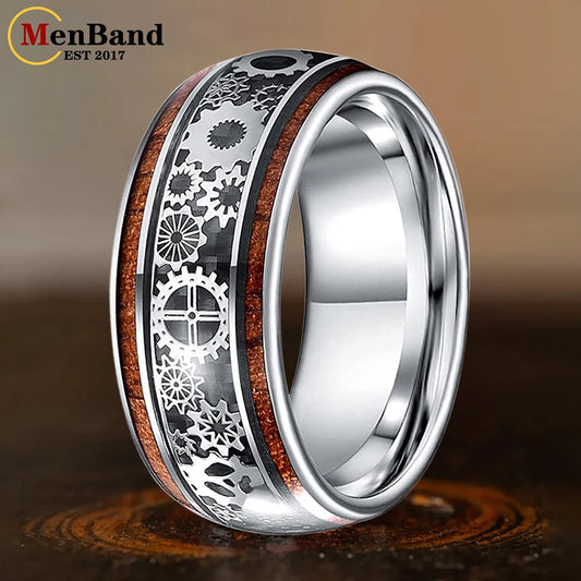 MenBand Finish 10MM Men Women Gear Ring