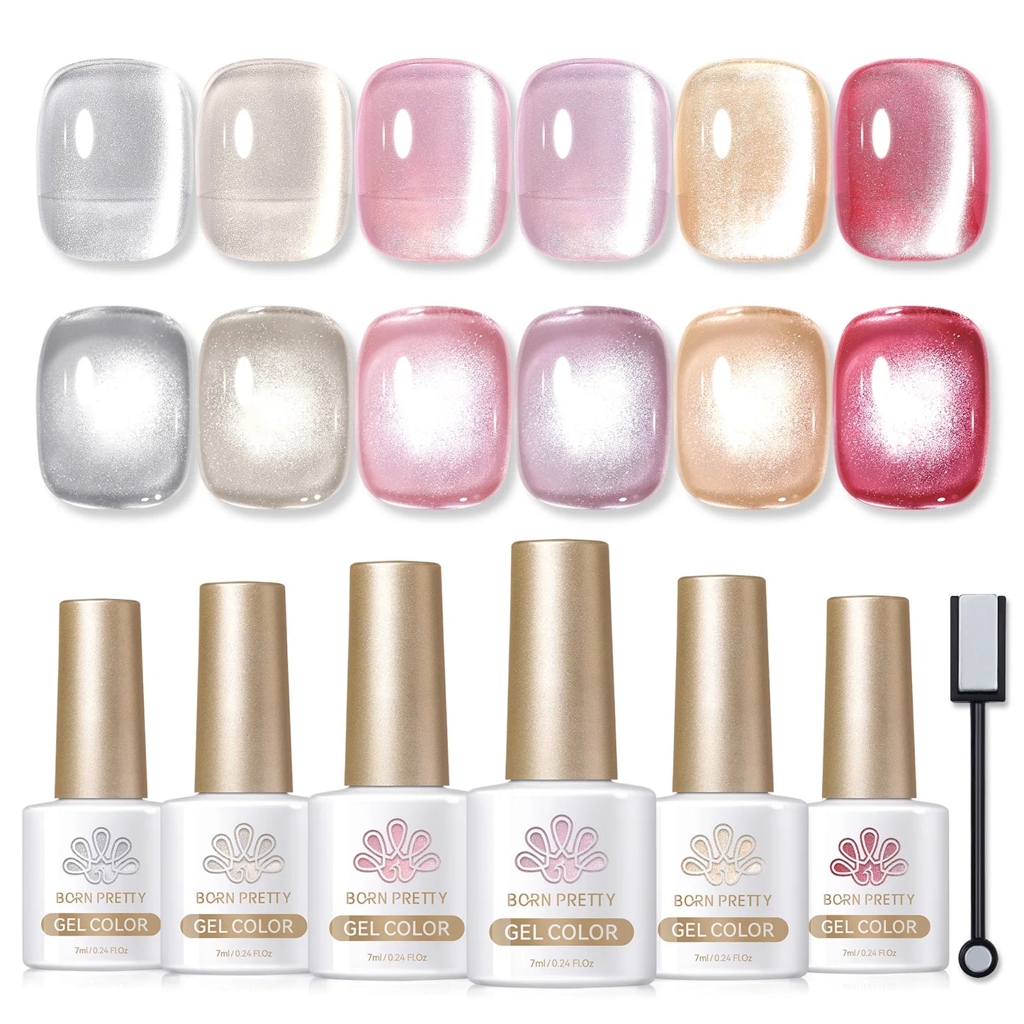 BORN PRETTY 6pcs/set Cat Magnetic Gel Nail